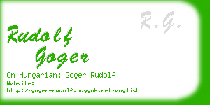 rudolf goger business card